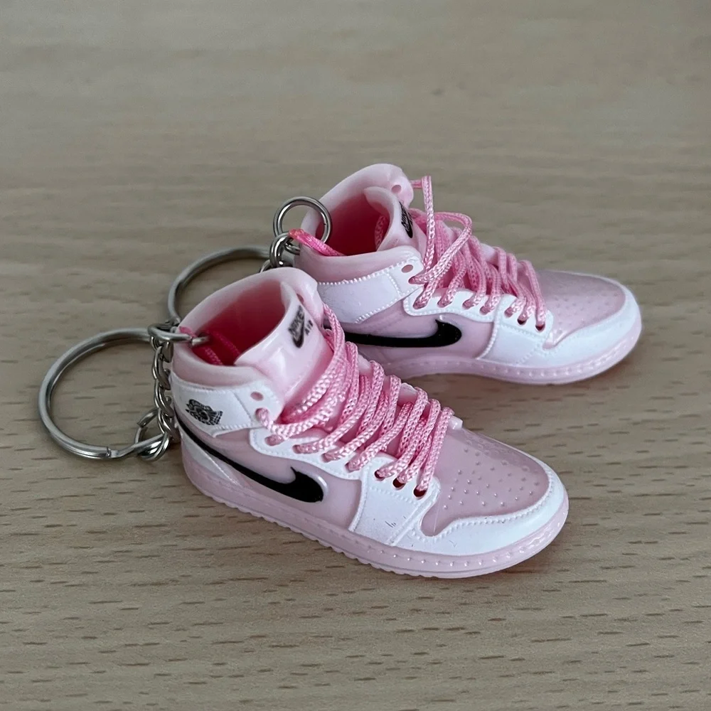 Pink and Black Fashion Sneaker Keychain BNIB with Box Shopper